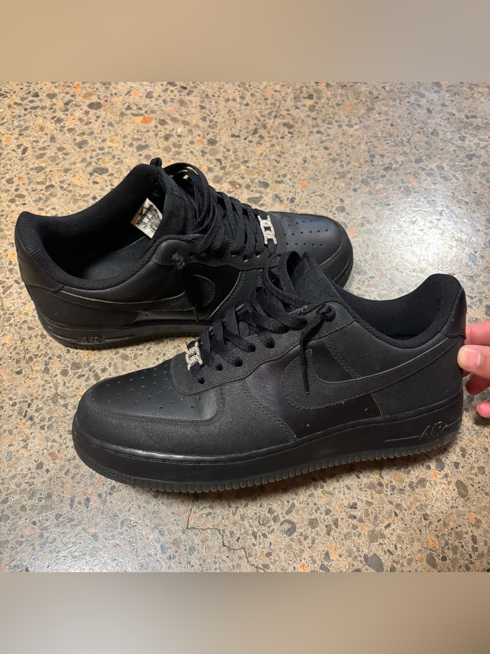 Nike Air Force 1 (TecTuff Abrasion, Oil, Stain, Resistant Finish) (10) Black